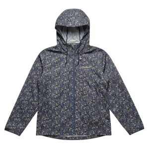 Columbia Women’s Floral Women's windbreaker Utility Blue Jacket size M 1706011